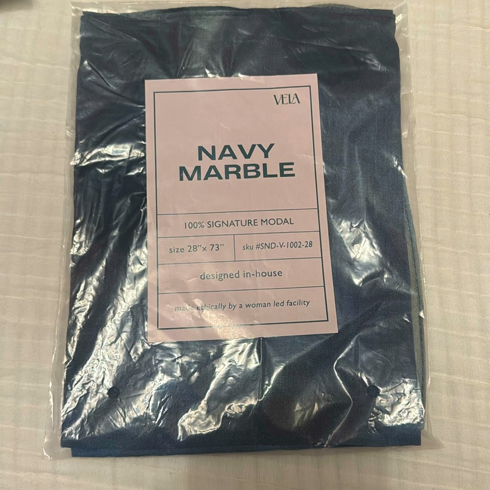 NWT Vela Scarves Navy Marble modal hijab scarf standard size
